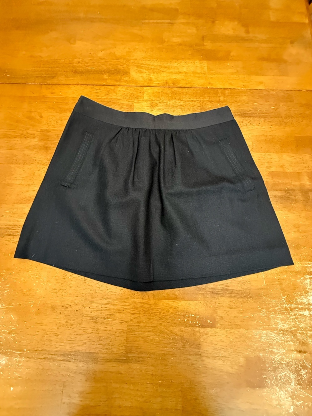 J. Crew Black Wool Skirt 12